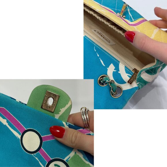 CHANEL multi-colored limited edition Eiffel Tower flap handbag - Picture 12 of 14